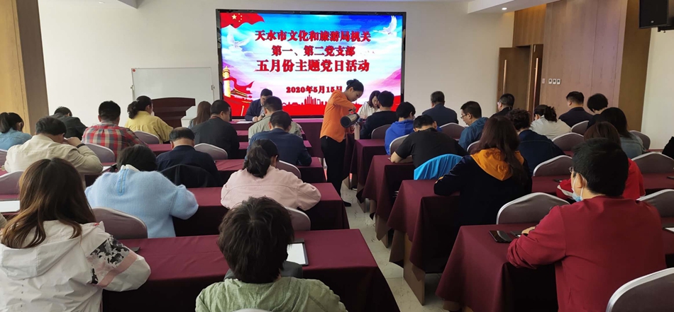天水市文化和旅游局機關(guān)第一、第二黨支部開展主題黨日活動
